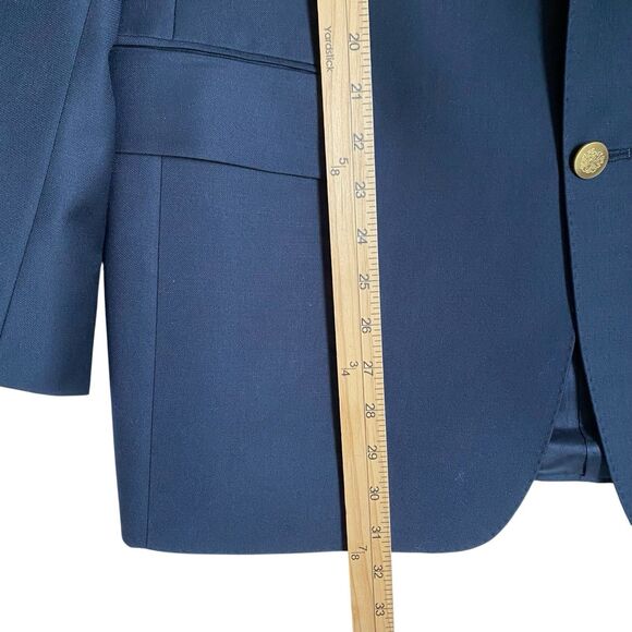 Eduard Dressler Men Suit Blazer 42 EU 52 Navy Gold Button Wool Lightweight - Picture 3 of 15